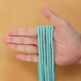 Macrame Cord 4mm x 240Yards (722Feet), Colored Cotton Macrame Rope - 3 Strands Twisted Colorful Macrame Cotton Cord for Wall Hanging, Plant Hangers, Gift Wrapping and Wedding Decorations, Teal