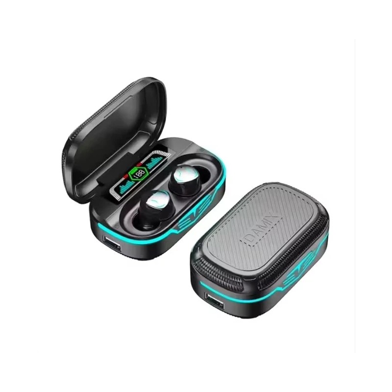Waterproof TWS In-Ear Wireless Neck Band Earphones with LED Battery