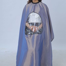 도매프리 Premium Hair Cutting Cape with Transparent Window for Hairdressers and Barbers - XWFHLFJY
