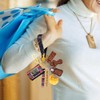 12pcs Female Wrist Keychain Set with Alarm with Handwash Bag