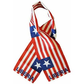 RFCO Liberia Liberian Country Lightweight Flag Printed Knitted Style Scarf 8"x60"