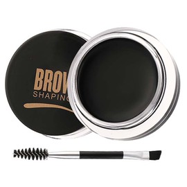 Eyebrow Pomade with Brush, Quick Dry, Lightweight Gel Soap for Bold & Beautiful 3D Brows (Black)