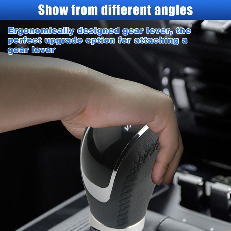 5 Speed Shift Knob, Manual Gear Shifter Knob, Leather Automotive