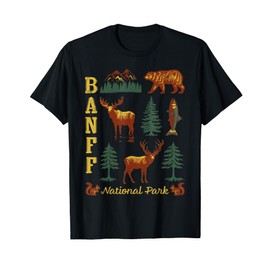 Banff National Park Alberta Vintage-look Bear Moose Souvenir T-Shirt