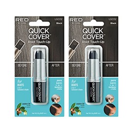 KISS Quick Cover Gray Hair Raíz Retoque Stick (2 unidades, negro)