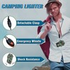 Torch Lighter, Refillable Butane Windproof Outdoor Gas With Adjustable Jet