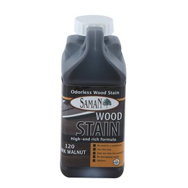SamaN Interior Water Based Wood Stain - Natural Stain for Furniture, Moldings, Wood Paneling, Cabinets (Dark Walnut TEW-120-32, 32 oz)