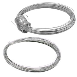 Christoph Palme Iron Wire Set Diameter 0.4 mm + 1.0 mm Galvanised, Bound, Also Known as Craft Wire, Braiding Wire, Tension Wire, Binding Wire, Steel Wire, Decorative Wire