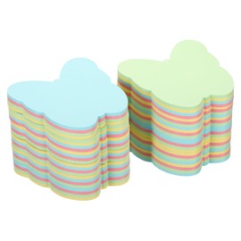 PATIKIL 2.7 x 2.7 Inch Butterfly Shape Sticky Notes, 12 Pads Cute Self-Stick Memo Pads Bright Colorful 100 Sheets/Pad for Home Office, 4 Colors