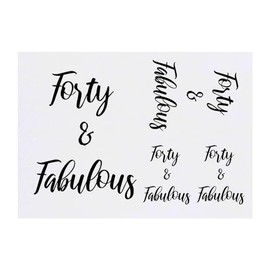 Azeeda 4 x 'Vierzig und fabelhaft' Temporäre Tattoos - Wasserfest, Hautfreundlich & Ungiftig · Transfers in Verschiedenen Größen (TO00072868)