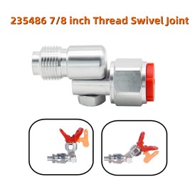 ZLIANGQ 235486 7/8 Inch Thread for Airless Paint Spray Gun Swivel Joint 180 Degree Rotation