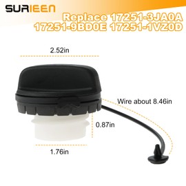 Upgrade Fuel Tank Cap Gas Cap, Replace 17251-3JA0A 17251-9BD0E, Compatible with Nissan 2013-2018 Altima, 2012-2019 Frontier, 2015-2020 Murano, 2013-2019 Pathfinder, 2012-2019 Versa, Infiniti JX35 QX60