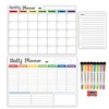 Hivillexun Magnetic Dry Erase Calendar Whiteboard Set (3-Pack) for Fridge,