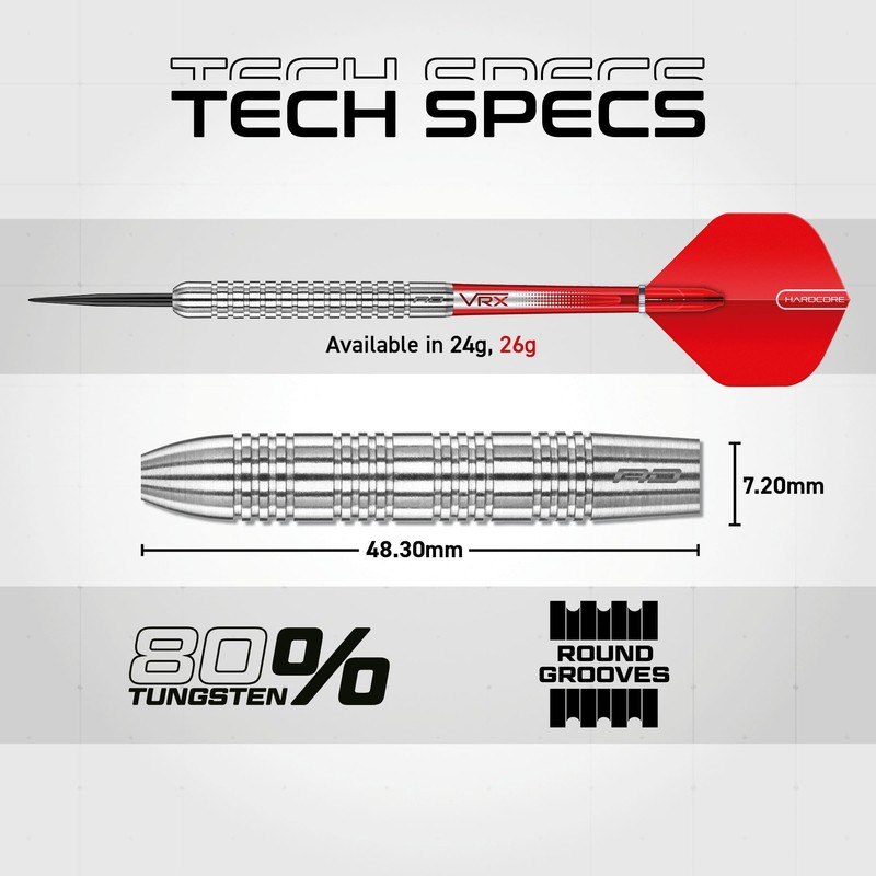RED DRAGON Hell Fire B: 26g Tungsten Darts Set with