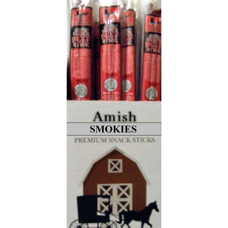 Premium Amish Beef Sticks - 21ct - Individually Wrapped (Spicy)