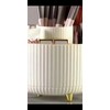 Organizador Giratorio 360° Para Brochas De Makeup Blanco