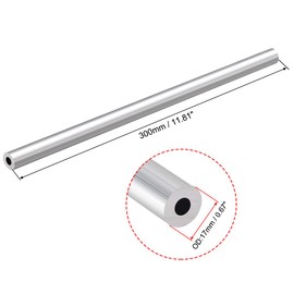 uxcell 6063 Aluminum Round Tube, 300mm Length 17mm OD 8mm Inner Dia Seamless Aluminum Straight Tubing 2 Pcs