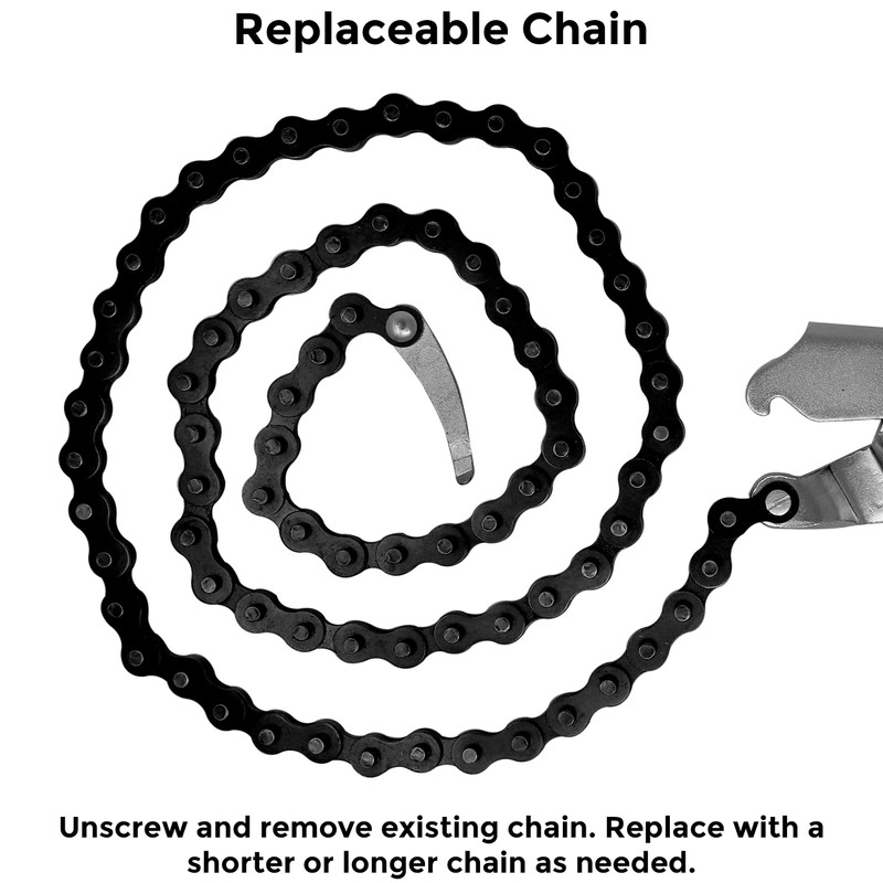 Strong Hand Tools Locking Chain Pliers, Removable 48″ Chain, Holds