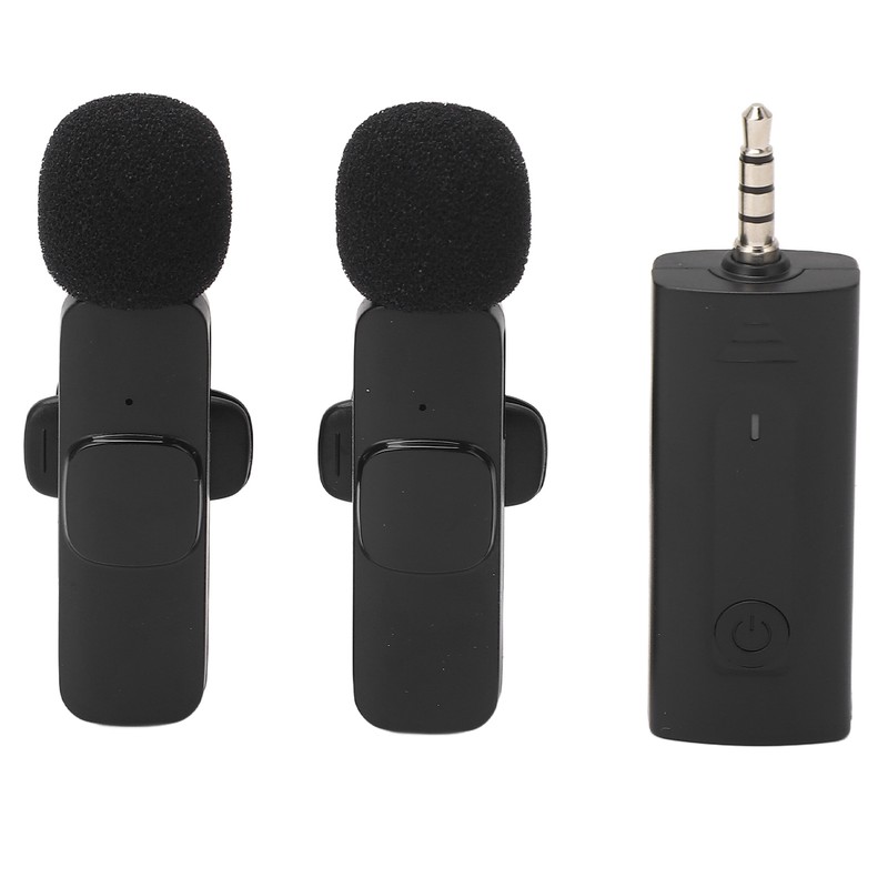 Wireless Lavalier Microphone Portable Noise Cancelling Professional Lapel Mic for