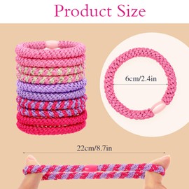 10 Stück Haargummi Mädchen, Zopfgummis Mädchen Elastische Geflochtene Haarbänder für alle Haartypen, Sportfest und Alltagstauglich mit Rutschfestem Halt und Schonender Materialqualität