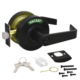 Nuk3y Indio Grade 2 Commercial Duty Indicator Lever Lockset (Entry, Matte Black)