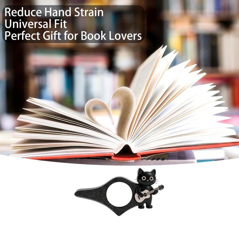 Black Cat Guitar Book Page Holder, Thumb Book Page Holder,