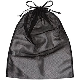Solo Tourist Mesh Drawstring Bag, L 21.3 inches (54 cm), 0.08 lbs (0.04 kg) MK-L, Black
