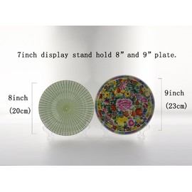 Tincogo 7" Clear Plastic Easels or Stand/Plate Holders to Display Pictures or Other Items at Weddings, Home Decoration, Birthdays, Tables (12 Pack)