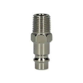 KS Tools Europa 999.9086 Metal Plug Nipple 1/4 Inch AG, Nominal Width 7.75 mm, Compressed Air Connection, Compressed Air Couplings for Hoses 1/4 Inch, Male Thread