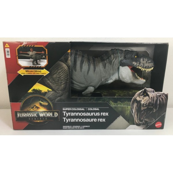 Mattel SUPER COLOSSAL TYRANNOSAURUS T-REX MATTEL JURASSIC WORLD REBIRTH PARK