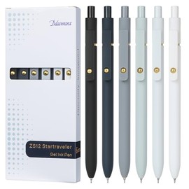 Ddaowanx Bolígrafos de gel, tinta negra, secado rápido, 1/32 pulgadas, escritura suave, punta fina, bonitos suministros escolares, oficina, regalo uni