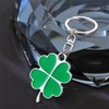 Bestdays Four-Leaf Clover Fortune Keychain Lucky Shamrock Sparkling Charm Keyring
