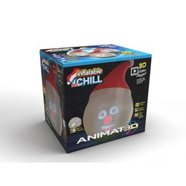 ANIMAT3D Inflatable Mr. Chill Talking Animated Inflatable Snowman with Built in 56 Inch HD Screen and Built in Projector + Speaker Includes 30 Minutes of Content