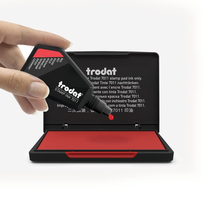 Trodat 7011 Black Ink Bottle for Tampons or Pads Refill