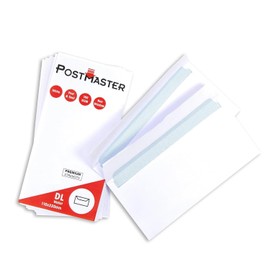 Postmaster Envelopes DL Peel & Seal 100GSM White Paper - 100 Pack
