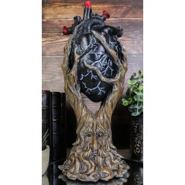 Wicca Spirit God Celtic Greenman Ent Holding Black Human Anatomy Heart Figurine