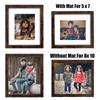 ZIRANLING 8x10 Picture Frame Rustic Brown Wood Set of 6,Display