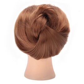 24 Inch Mannequin Head Made of Ginger Synthetic Fibre, Tangle-Free with High Temperature Resistant Hair for Practicing, Hairdressing Training Head, Cosmetology Doll Head