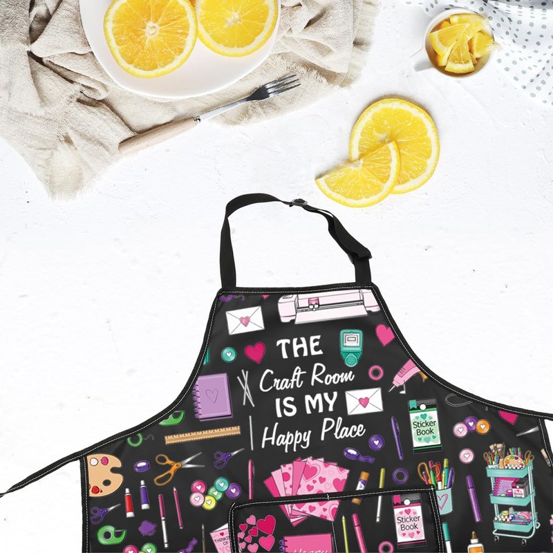 VAMSII Crafter Gift Crafting Love Apron With Pockets Sewing Lover