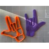 Hook Em Horns Cookie Cutter - I Love You Shield