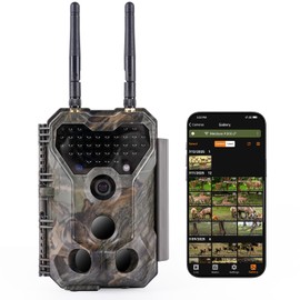 Meidase P300 WiFi Trail Camera 2025 New, Dual-Antenna 165ft Range, App Control, 64MP Photos, 1296p HD Video, 0.1s Trigger, 120° Wide Angle, 100ft No Glow Night Vision, for Wildlife or Security