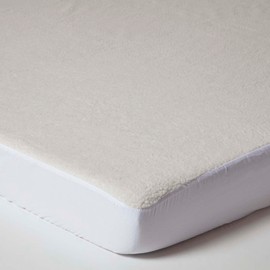 HOMESCAPES Single Fleece Underblanket Mattress Protector Oeko-Tex Certified Cosy Thermal Topper with 230 GSM Faux Wool Thick Teddy Top & 30cm Deep Fully Elasticated Stretch Fabric Skirt