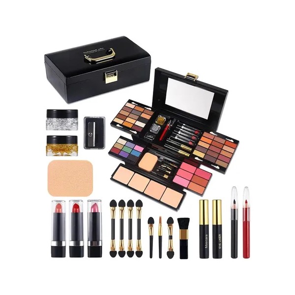 FIVGACE Kit de maquillaje profesional multicolor portátil para viaje completo