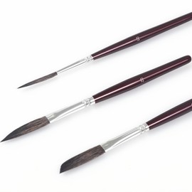 Pinstriping Brush 3 Size Kit (01, 02, 03) - High Performance Striping Brushes with Measuring Paint Cup, pinstriping, Blue Squirrel Hair, Sign, Lettering, Professional Art Supplies