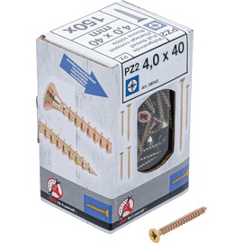 BGS Diy 88043 Multi-Purpose Screws Phillips PZ2 4.0 x 40 mm Pack of 150