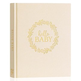 Lanpn Hello Baby Primer Libro de Días del Bebé de 5 Años para Niña/Niño - Libro de Días de Bebé de Lino para Registrar Libro de Bebé para Nuevos Padres - Libro de Recuerdos del Bebé Álbum de Bebé