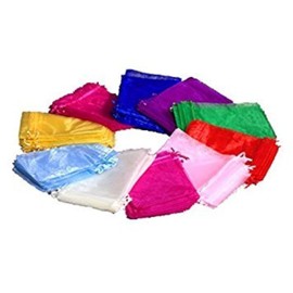 EDENKISS Brand 5x7 Inches Mix Color Drawstring Organza Jewelry Pouch Bags (5 x 7 Inches, MIXED)
