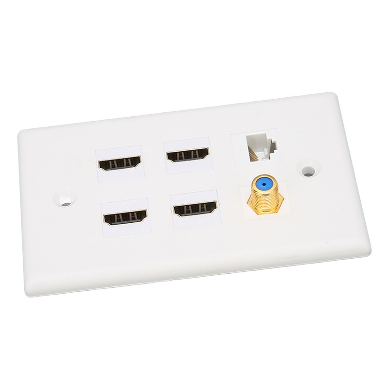 Wall Plate 6 Ports HD Multimedia Interface CAT6 TV F