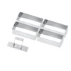 Gobel 881780 Box of 4 Rectangular Shape Push Switch Stainless