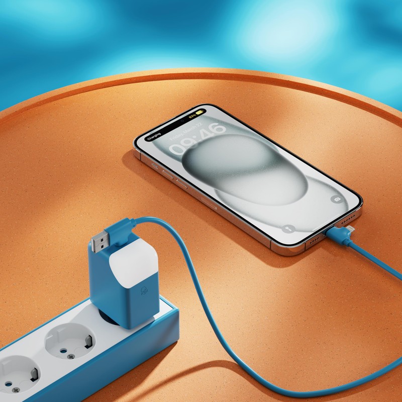 Doppelte Schnelllade-Netzadapter mit 65 W - USB- und USB-C-Anschluss -